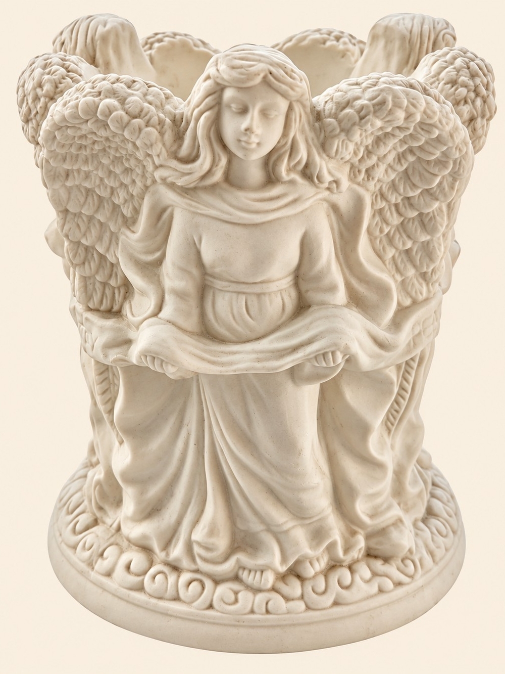 Vintage Giftco Angel Porcelain Bisque Candle Holder Shabby Chic/Cottagecore